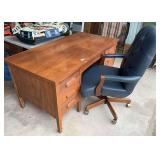 Wooden Office Desk & Office Chair