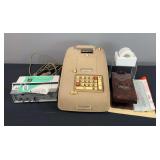 Envelope Moisturizer, Comptograph Adding Machine, & Check Protector
