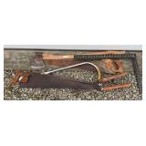 Splitting Axe, Hedge Shears, Hand Saws, & Carpenter Square