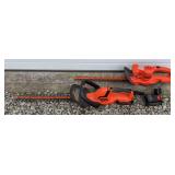 Pair of Black & Decker Battery Powered Hedge Trimmers, 18” & 22”