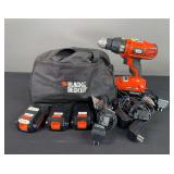 Black & Decker Drill & Assorted Batteries