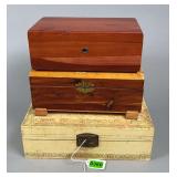 (3) Jewelry Boxes with Assorted Costume Jewelry
