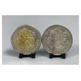 (2) 1921 Morgan Silver Dollars