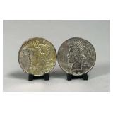 Pair of 1922 Peace Dollars