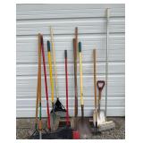 Spade Shovels, Brooms, Garden Hoes, & Misc. Hand Tools