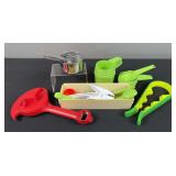 Measuring Cups, Can Opener, & Kitchen Utensils