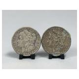 1886O & 1889 Morgan Silver Dollars