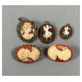Vintage Cameo Brooches & Pendants
