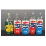 Pepsi-Cola & Vernors Glass Soda Bottles