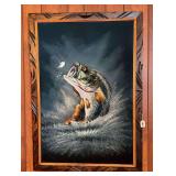 Large Framed Velvet Bass Art