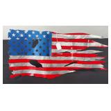 Metal American Flag Flag Decor