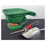 Hand Held Scott’s Turf Builder Spreader, Aluminum Scoop and Hand Trimmers