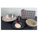Skillets, Baking Pans, Bundt Pan, & Mixing Bowl