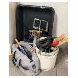 Concrete Mixing Tub & Assorted Tools