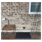 Patio Table, Floor Mat and Garden Trellis