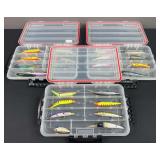 (3) Fishing Organizers with Lures & Tackle