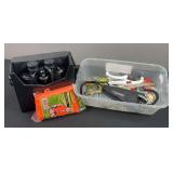 Binoculars, Hunting Vest, & Assorted Items