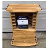 Wooden Fishing Rod & Tackle Storage Cabinet