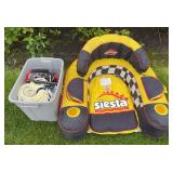 Siesta Folding Lounge Tube & Tub of skiing / Boating Rope