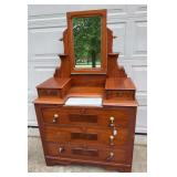 Eastlake Style Walnut Dresser / Vanity