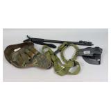 Black Hawk Pistol Holster, Rifle Neck Sling, Camo Signal Pistol Holster & Shooting Stabilizer Stick