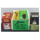 Hornady, Nosler, & Sierra .30 Cal Reloading Bullets