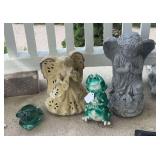 Frog & Angel Patio Decor