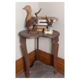 Wooden Swan Decor & Corner Table