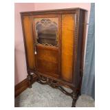 Antique One-Door China Cabinet