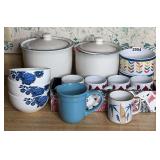 Bowls, Coffee Mugs, & Canister Set