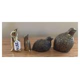 Penguin & Quail Paper Weights
