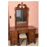 Wooden Vanity & Stool