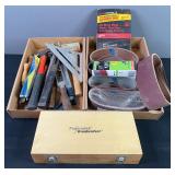 Sanding Belts, Hammers, & Assorted Carpentry Tools