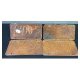1950, ‘57, ‘54, & ‘55 Ohio License Plates