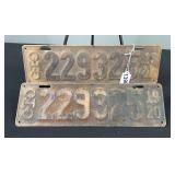1920 Ohio License Plates