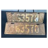1921 Ohio License Plates