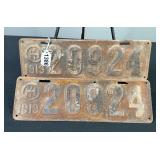 1919 Ohio License Plates