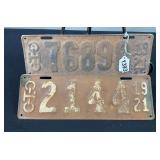 1921 Ohio License Plates