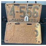 1925 Ohio License Plates