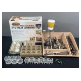 Meat Grinder & Kitchen Utensils
