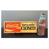 Coca-Cola Were Close Sign & Tin