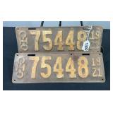 1921 Ohio License Plates