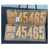 1916 License Plates