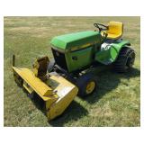 John Deere 400 Lawn Tractor With Snow Blower Attachment, 60” Deck, & Misc. Parts