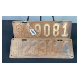 1919 Ohio License Plates