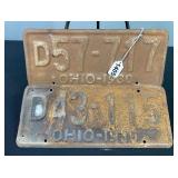 1930 Ohio License Plates
