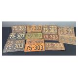 1924-1934 “75-303” Ohio License Plates