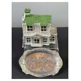 Cheyenne Wyoming Ash Tray & Cast Iron Money Bank
