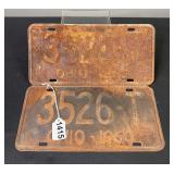 1960 Ohio License Plates