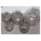 Decorative Glass Apple Shaped Figural Jugs